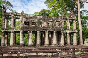 rovine di pra khan tempio nel Angkor thom di Cambogia foto
