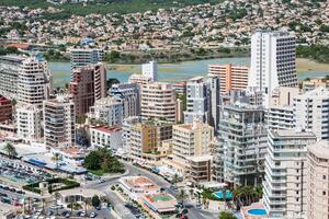 alto angolo Visualizza di il marina nel calpe alicante, Spagna foto