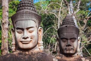 viso. Angkor wat Angkor thom. Cambogia foto