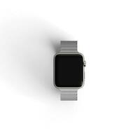 inteligente orologio argento Schermo con vuoto schermo isolato su sfondo foto
