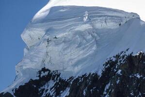 breithorn picco nel svizzero Alpi visto a partire dal klein Cervino foto