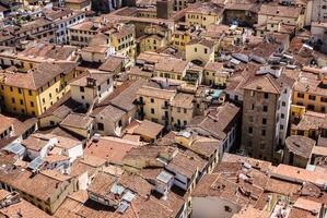 superiore Visualizza a partire dal campanile giotto su il storico centro di Firenze, Italia foto