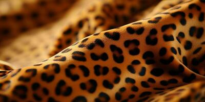 ai generato leopardo pelliccia modello struttura sfondo. leopardo lana tessuto. generativo ai foto
