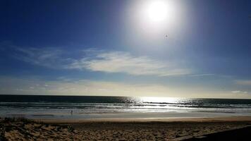 tramonto nel playa da caparica foto