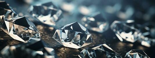 ai generato elegante assortimento di prezioso diamanti. ai generativo. foto