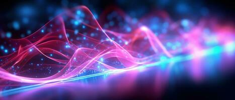 ai generato Esperienza il vivace mondo di morfismo con Questo fluorescente astratto onda. foto