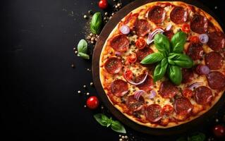 ai generato margherita Pizza foto