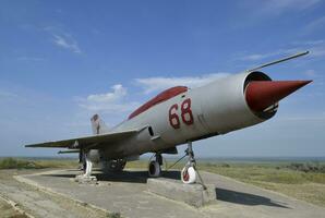 Museo copia di il aereo. monumento di combattente aereo. foto