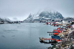 reine pesca villaggio, Norvegia foto