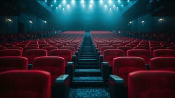 ai generato cinema pubblicità sfondo con copia spazio foto