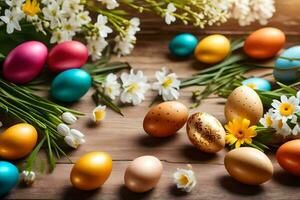 ai generato il Pasqua uovo caccia è indietro foto