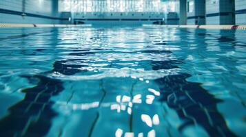 ai generato nuoto piscina pubblicità sfondo con copia spazio foto