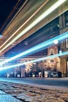 rabbia piazza nel erfurt Germania a notte foto