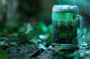 ai generato st Patrick giorno st Patrick giorno birra foto