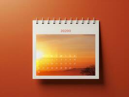 ai generato elegante parete calendario modello per casa e ufficio - ai generato foto