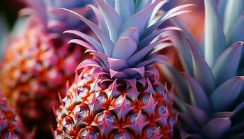 ai generato freschezza e bellezza nel natura un' succulento ananas, maturo e dolce generato di ai foto