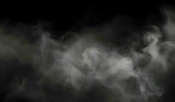 ai generato astratto polvere o Fumo effetto isolato su nero sfondo foto