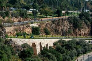 montagna strada giri su il costa di antalya foto