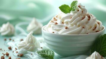 ai generato greco Yogurt come cibo nel ristorante foto