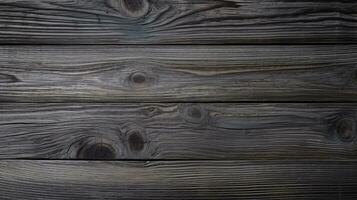 ai generato buio Marrone grigio legna struttura naturale sfondo, di legno tavola sfondo nel un' paesaggio orientamento foto