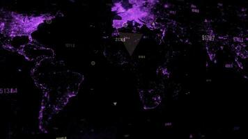 nero sfondo. movimento. luminosa viola evidenziato Linee su quale programmi siamo scritto nel luminosa colore nel astrazione. foto