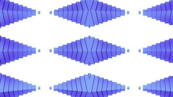 ottico illusione con piramidi nel orizzontale posizione in movimento in direzione ogni altri cime. design. blu e bianca senza soluzione di continuità ciclo continuo geometrico modello. foto