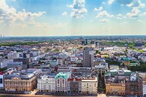 vista aerea degli edifici dello skyline di Varsavia foto