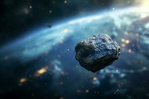 ai generato asteroide nel il spazio foto