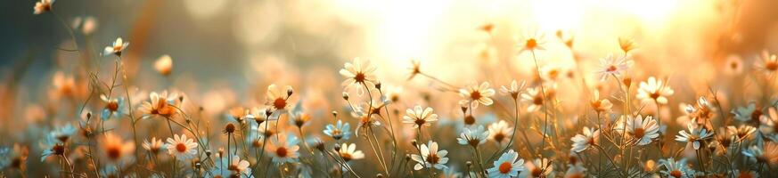 ai generato un' bellissimo foto di un' campo pieno di fiori