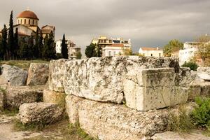 il antico cimitero e archeologico luogo di kerameikos nel Atene, Grecia foto