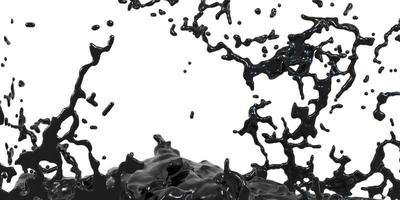 fontana, inchiostro diffuso nell'aria petrolio greggio sfondo astratto schizzato olio foto