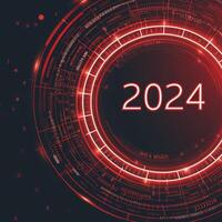 ai generato contento nuovo anno 2024 foto