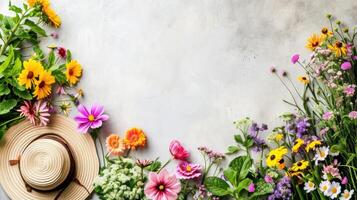 ai generato beautuful giardinaggio sfondo con copia spazio foto