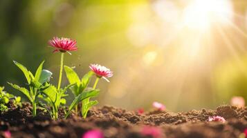 ai generato Magia beautuful giardinaggio sfondo con copia spazio foto