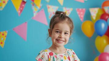 ai generato bambini festa pubblicità sfondo con copia spazio foto