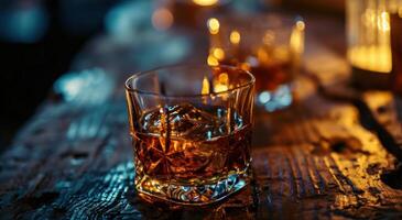 ai generato whisky regalo per un' whisky di nascita bevande a ristoranti. foto