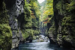 ai generato un' bellissimo canyon. ai generato foto