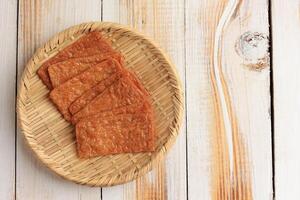 affettato abura età giapponese tofu tasca inari Sushi foto