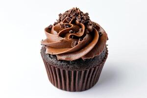 ai generato foto di un' cioccolato Cupcake