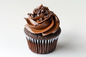 ai generato foto di un' cioccolato Cupcake