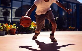 pallacanestro ombra danza Giocatori dinamico silhouette foto