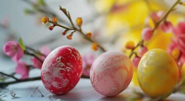 ai generato Pasqua uovo azione video e esente da diritti metraggio foto