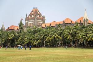 mumbai, india, 10 ottobre 2015 - persone che giocano a cricket nel parco centrale di mumbai, india. il cricket è lo sport più popolare in India foto