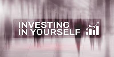 investire su te stesso. sfondo finanziario aziendale aziendale. foto