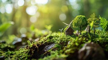 ai generato un' concetto sfondo in mostra verde energia foto