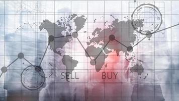 grafici finanziari di investimento di trading forex. concetto di business e tecnologia