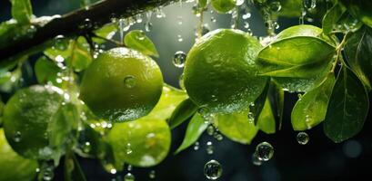 ai generato Limes e lime albero, foto