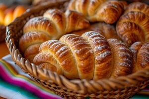 ai generato Concha avvicinamento un' dolce sinfonia di messicano culinario arte foto