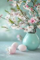 ai generato eleganza nel fioritura femminile primavera casa arredamento ispirazione foto