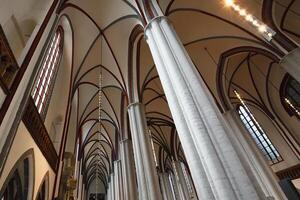 Berlino, Germania, 2021 - a volta soffitto di il ristrutturato santo Nicholas Chiesa, nikolai quartiere, Berlino, Germania foto